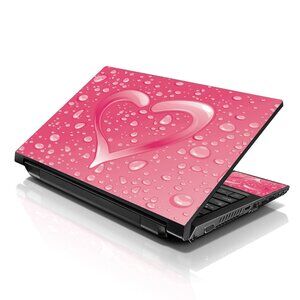 LSS 15.6 & 17.3 Inches Laptop Notebook Skin Sticker Decal - Pink Heart